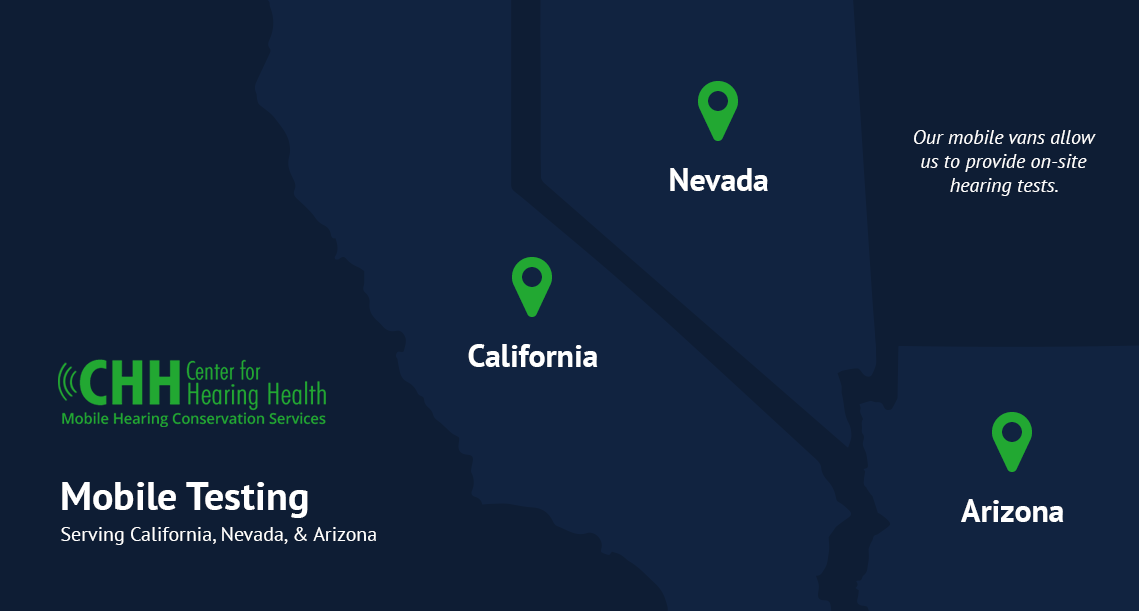 CHH directly serves businesses throughout California, Nevada & Arizona providing the convenience of on-site health testing & OSHA compliance services.